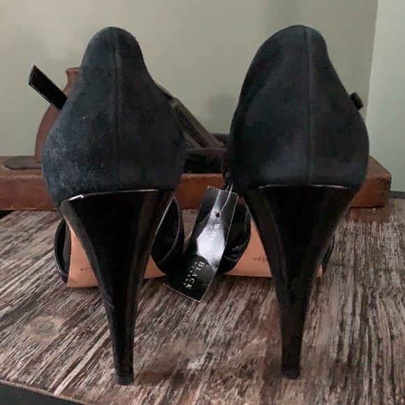 𝅺WHITE HOUSE BLACK MARKET D’Orsay Suede/Patent Heel - Picture 5 of 16